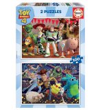 2 PUZZLES TOY STORY 4 DISNEY PIXAR : BUZZ L'ECLAIR, WOODY ET LEURS AMIS 2 x 100 PIECES - DESSIN ANIME - EDUCA - 18107