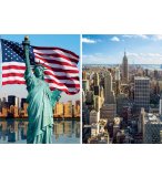 2 PUZZLES VILLE DE NEW-YORK AU ETAT-UNIS 500 PIECES - COLLECTION MONUMENT AMERICAIN - RAVENSBURGER - 172894