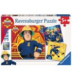 3 PUZZLES SAM LE POMPIER : PRET A INTERVENIR 3 X 49 PIECES - DESSIN ANIME - RAVENSBURGER - 093861