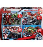 4 PUZZLES ENFANT AVENGERS 50 - 80 - 100 - 150 PIECES - EDUCA - 16331