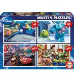 4 PUZZLES ENFANT CARS - TOY STORY - MONSTRES ET CIE - NEMO 50 - 80 - 100 - 150 PIECES - EDUCA - 15615