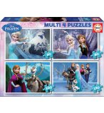 4 PUZZLES ENFANT DE LA REINE DES NEIGES  50 - 80 - 100 - 150 PIECES - EDUCA - 16173