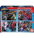 4 PUZZLES ENFANT SPIDER-MAN 50 - 80 - 100 - 150 PIECES - COLLECTION SUPER HEROS - EDUCA - 18102