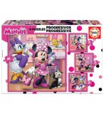 4 PUZZLES PROGRESSIFS DISNEY : MINNIE ET SON AMIE DAISY 12 / 16 / 20 / 25 PIECES - EDUCA - 17630