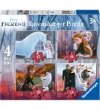 4 PUZZLES PROGRESSIFS LA REINE DES NEIGES : ELSA ANNA NOKK OLAF SWEN 12 - 16 - 20 - 24 PIECES - RAVENSBURGER - 030644
