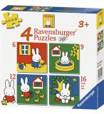 4 PUZZLES PROGRESSIFS LAPIN MIFFY 6 - 9 - 12 - 16 PIECES - RAVENSBURGER - 071142