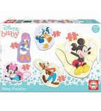 5 PUZZLES PROGRESSIFS DISNEY : MICKEY MINNIE DONALD DAISY ET DINGO 3 - 5 PIECES - EDUCA - 18590