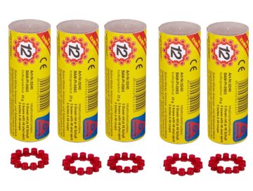 5 Tubes De 20 Amorces De 12 Coups Pour Pistolet /  Pour Fusil - 5 X 240 Coups - Recharge Accessoire jeu d'imitation enfant D�guisement