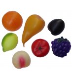 7 GRANDS FRUITS EN PLASTIQUE - JEU IMITATION MARCHANDE