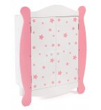ARMOIRE DE POUPEE ETOILES ROSE EN BOIS - DRESSING, PENDERIE - BAYER CHIC 2000 - 51988 - MEUBLE POUPON