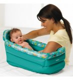 BAIGNOIRE GONFLABLE BEBE BLEU TURQUOISE - TOMY - 71726 - PUERICULTURE