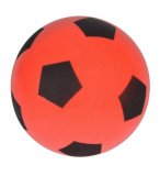 BALLON DE FOOTBALL EN MOUSSE ROUGE 20 CM - TAILLE 5 - JEU PLEIN AIR