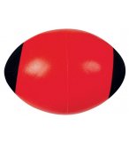 BALLON DE RUGBY EN MOUSSE ROUGE 24 CM - BALLE OVALE SOFT - JEU, SPORT ENFANT