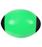 BALLON DE RUGBY EN MOUSSE VERT 24 CM - BALLE OVALE SOFT - JEU SPORT ENFANT