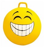 BALLON SAUTEUR SMILEY SOURIRE 65 CM JAUNE - SKIPPY BALL - JEU POUR REBONDIR ENFANT