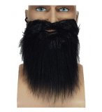 BARBE COURTE NOIRE -  ADULTE - TAILLE UNIQUE - ACCESSOIRE DEGUISEMENT