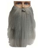 BARBE LONGUE GRISE - ADULTE - TAILLE UNIQUE - ACCESSOIRE DEGUISEMENT