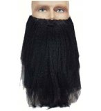 BARBE LONGUE NOIRE - ADULTE - TAILLE UNIQUE - ACCESSOIRE DEGUISEMENT