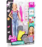 BARBIE BLONDE EMOJI STYLE + HABITS ET DECALCOS - ACCESSOIRE - MATTEL - DYN93