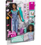 BARBIE BRUNE EMOJI STYLE + HABITS ET DECALCOS - ACCESSOIRE - MATTEL - DYN94 