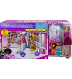 BARBIE MAISON : LE DRESSING TRANSPORTABLE + 25 ACCESSOIRES - HABITS - VETEMENT - 1 POUPEE MANNEQUIN - MATTEL - GBK10