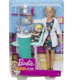 BARBIE METIER : DENTISTE BLONDE AVEC SA PATIENTE BLONDE + ACCESSOIRES - MATTEL - FXP16