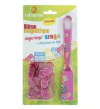 BATON MAGNETIQUE BINGO FUCHSIA + 100 PIONS DE LOTO - RAMASSE PIONS - LOTOQUINE