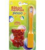 BATON MAGNETIQUE BINGO JAUNE + 100 PIONS DE LOTO - RAMASSE PIONS - LOTOQUINE