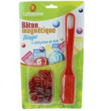 BATON MAGNETIQUE BINGO ROUGE + 100 PIONS DE LOTO - RAMASSE PIONS - LOTOQUINE