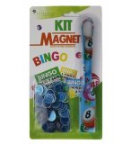 BATON MAGNETIQUE SYMBOLES BINGO BLEU + 100 PIONS DE LOTO - RAMASSE JETONS - CARTALOTO