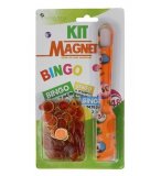 BATON MAGNETIQUE SYMBOLES BINGO ORANGE + 100 PIONS DE LOTO - RAMASSE JETONS - CARTALOTO