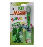 BATON MAGNETIQUE SYMBOLES BINGO VERT + 100 PIONS DE LOTO - RAMASSE JETONS - CARTALOTO