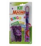 BATON MAGNETIQUE SYMBOLES BINGO VIOLET + 100 PIONS DE LOTO - RAMASSE JETONS - CARTALOTO