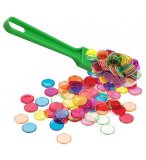 BATON MAGNETIQUE VERT + 100 PIONS DE LOTO - RAMASSE JETONS - KIT ACCESSOIRES BINGO