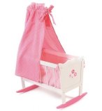 Lit berceau poupon poupée Polka Dots Princess bois avec rangement jeux  TD-12390A