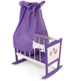 BERCEAU EN BOIS PAPILLON VIOLET POUPEE - BAYER CHIC 2000 - 51492 - LIT FLECHE POUPON