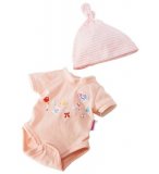 BODY IMPRIME + BONNET RAYE POUPON 43 CM BABY BORN - ZAPF CREATION (01)