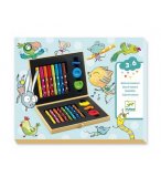 BOITE DE COULEURS POUR LES PETITS - DJECO - DJ09010 - MALLETTE COLORIAGE, DESSIN