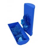 BOITE MAGNETIQUE BLEU + 100 PIONS DE LOTO - RAMASSE JETONS & RANGEMENT - CARTALOTO