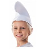 BONNET LUTIN BLANC ENFANT - SCHTROUMPF - CHAPEAU POINTU NAIN