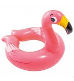 BOUEE GONFLABLE TETE D'ANIMAL FLAMANT ROSE 76 X 55 CM - INTEX - JEU PISCINE ENFANT