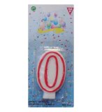 BOUGIE D'ANNIVERSAIRE : CHIFFRE N 0 - ACCESSOIRE POUR GATEAU