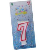 BOUGIE D'ANNIVERSAIRE : CHIFFRE N 7 - ACCESSOIRE POUR GATEAU