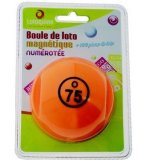 BOULE DE LOTO MAGNETIQUE NUMEROTEE JAUNE + 100 PIONS DE LOTO - RAMASSE PIONS - LOTOQUINE