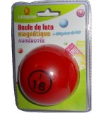 BOULE DE LOTO MAGNETIQUE NUMEROTEE ROUGE + 100 PIONS DE LOTO - RAMASSE PIONS - LOTOQUINE