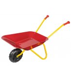 BROUETTE METAL ENFANT ROUGE / JAUNE CHARGE 30 KG - OUTILLAGE - JOUET JARDINAGE