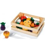 CAGETTE DE 12 LEGUMES EN BOIS - JANOD - 05611 - JEU IMITATION MARCHANDE