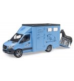 CAMION BETAILLERE MERCEDES BENZ SPRINTER + CHEVAL - BRUDER - 02674 - VAN, TRANSPORT ANIMAUX