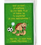 CARTE BON ANNIVERSAIRE ANIMAUX RIGOLO FOOT + ENVELOPPE - CARTERIE - FOOTBALL SPORTIF - ENFANT - ADULTE - FILLE - GARCON (22)