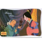 CARTE BONNE FTE DISNEY + ENVELOPPE : MULAN ET GRANDMOTHER - ENFANT - FILLE (78)
